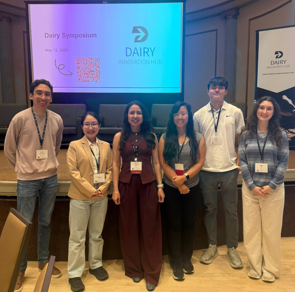 Members of the Ozturk Lab at the Dairy Symposium 2026, hosted by the Dairy Innovation Hub.